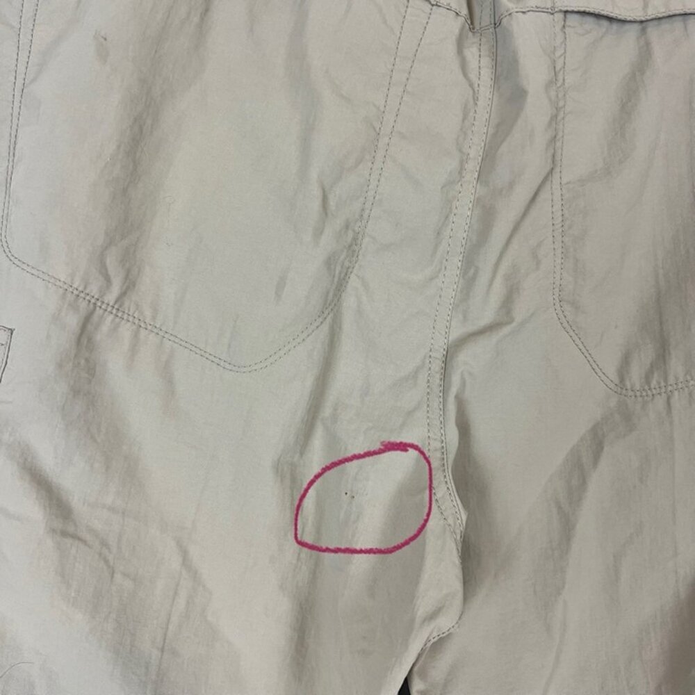 Eddie Bauer Travex Convertible Pants Mens XL x 34 Beige Belted Nylon‎ Hiking - Picture 7 of 9